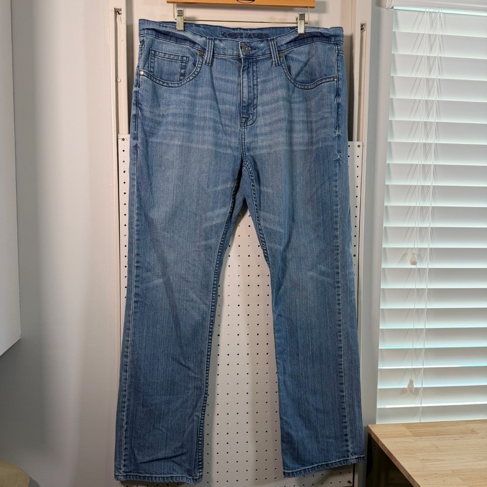 Cody James Jeans Men's Blue Denim Stretch Mid-Rise Straight Leg Pockets -‎ 38x32